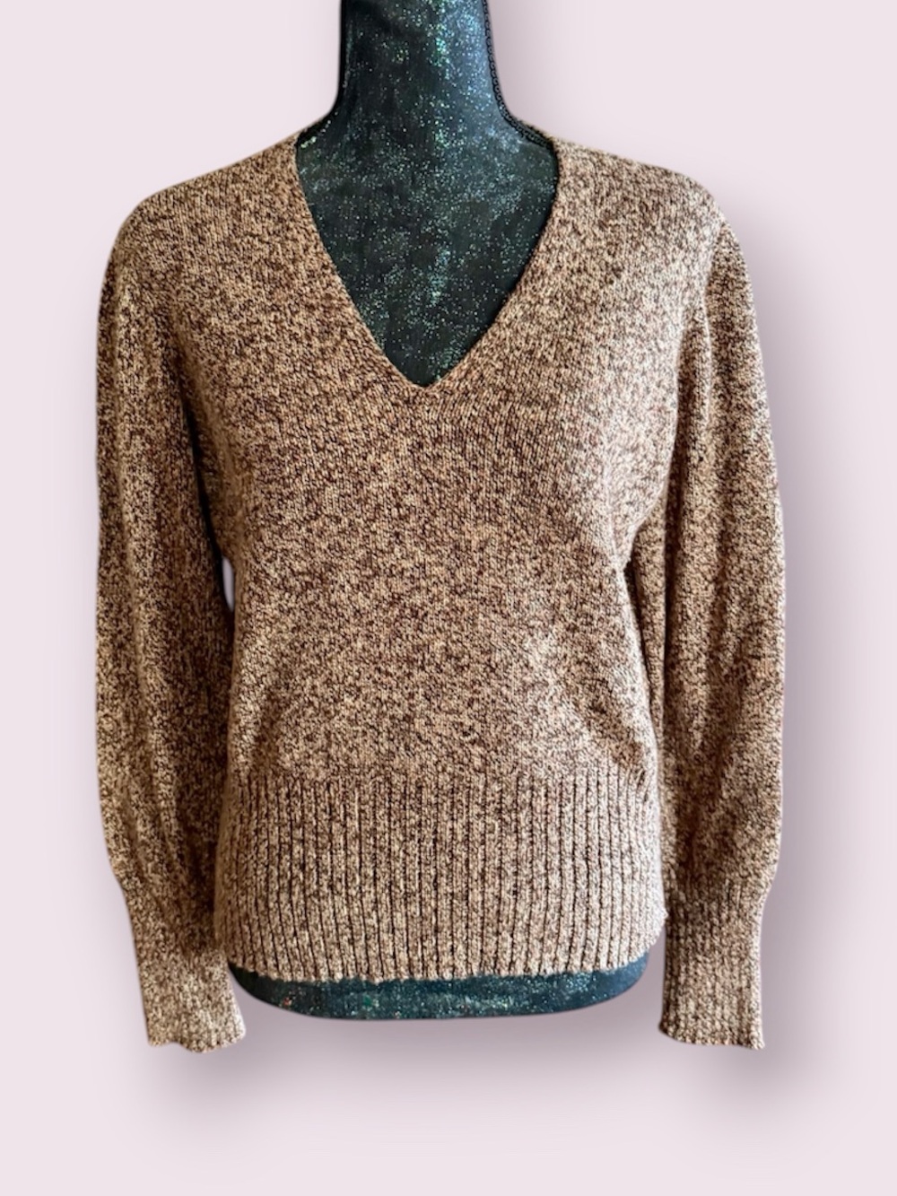 The Limited Wool Blend V-Neck Sweater in Brown
